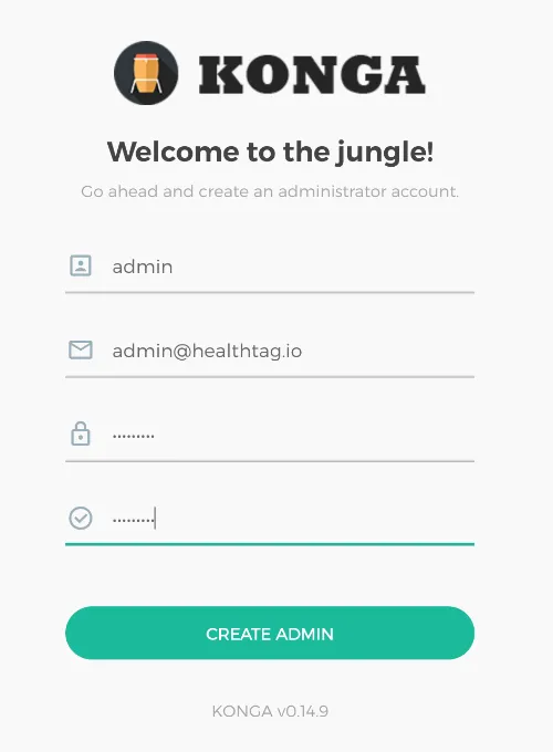 การกรอกข้อมูลเพื่อสร้างบัญชีของ Administrator