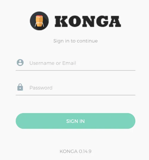 การ Sign in เข้าใช้งาน KONGA