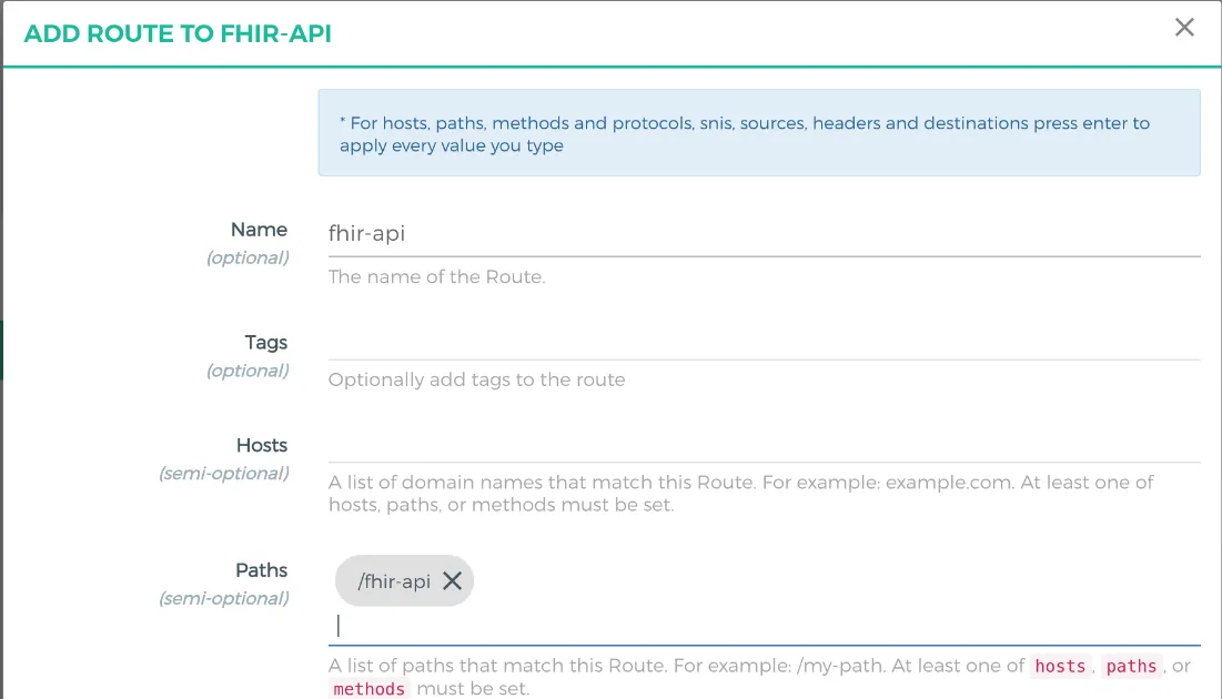 การเพิ่มข้อมูล Route ให้กับ fhir-api