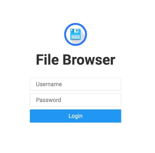หน้าจอการ Login เข้าระบบ File browser